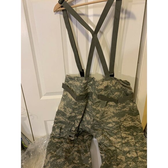 Overgarment Chemical Protective Camo Pant Sz M  Short Overall Suspenders Green - Picture 6 of 6